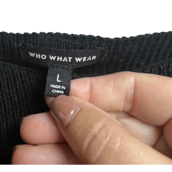 Who What Wear Beige Black Striped Sweater Large Long Sleeves - Picture 2 of 5